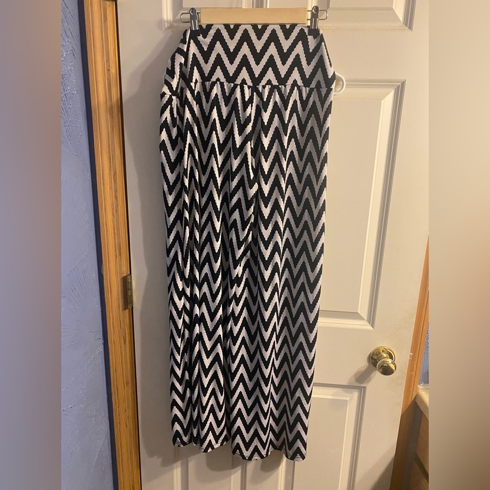 Funky zig zag wide leg pants